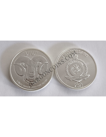  Niue 2 Dólares 2023  1 onza del Cordero del Calvario  Plata 0.999