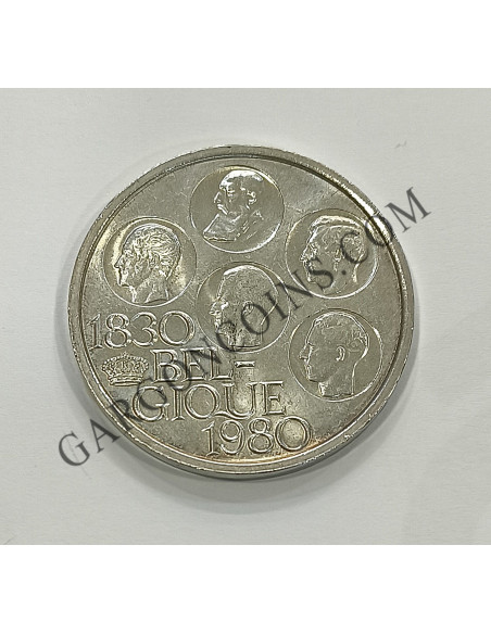 Belgica 500 Francos  de 1980 del   150 Aniversario de Belgica. Plata