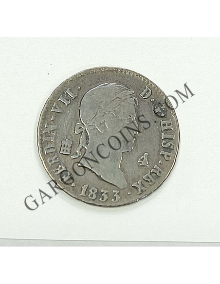 Fernando VII  4 maravedis 1833 Segovia. 