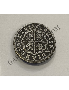 Fernando VI  1 Real 1755  Madrid J B en MBC+