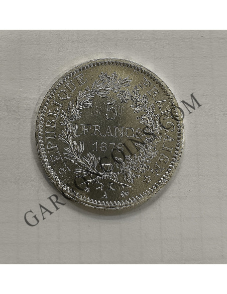 Francia 5 Francos 1876 A Paris sin circular Hercules 