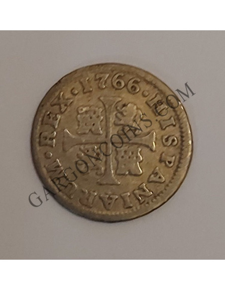 Carlos III  1/2 Real 1766 Madrid P J