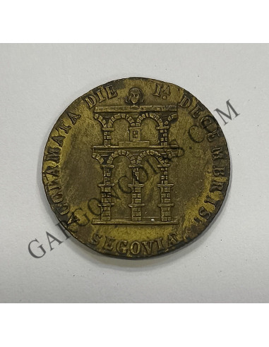 Isabel II medalla de la proclamación de su mayoria de edad 1843 Segovia