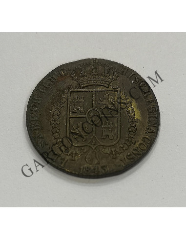 Isabel II medalla de la proclamación de su mayoria de edad 1843 Segovia