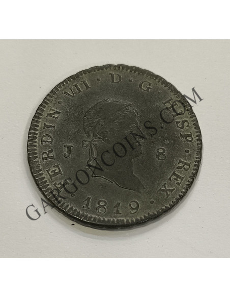 Fernando VII 8 maravedis Jubia 1819 EBC