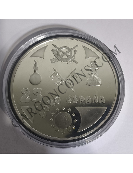 Serie EURO España 1998 en Plata Homenaje al Ejercito 1, 5 y 25 EURO