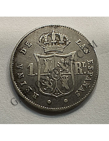 Isabel II 1 Real de Sevilla del 1853