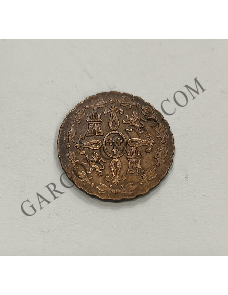  Fernando VII 2 Maravedis de Segovia del 1824  s/c