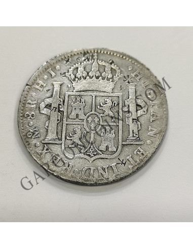 Fernando VII 8 Reales del 1811  Mexico HJ .Resellos Chinos en anverso de la moneda