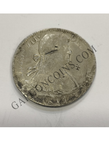 Fernando VII 8 Reales del 1811  Mexico HJ .Resellos Chinos en anverso de la moneda