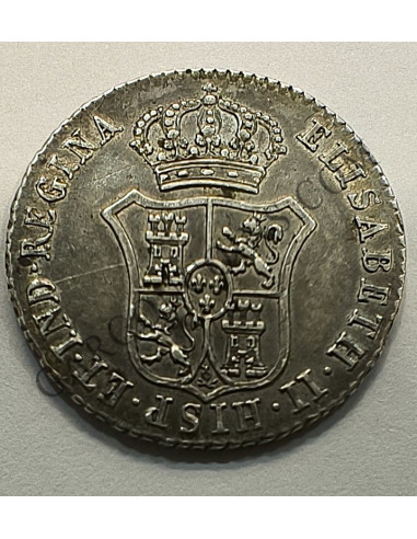 Isabel II Medalla de Proclamación 1 Real 1833 ceca Madrid Plata 