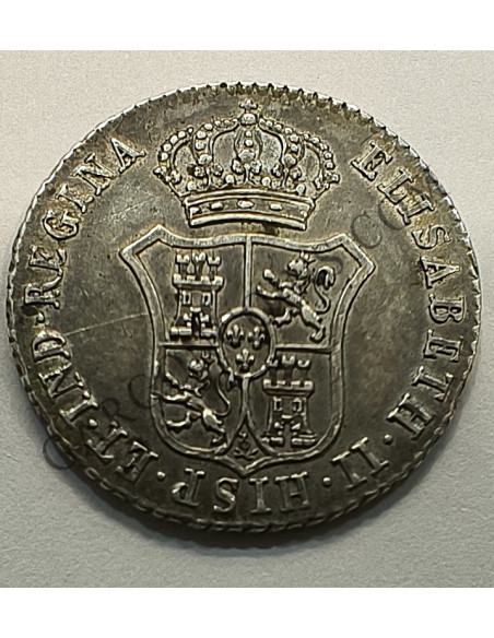 Isabel II Medalla de Proclamación 1 Real 1833 ceca Madrid Plata 