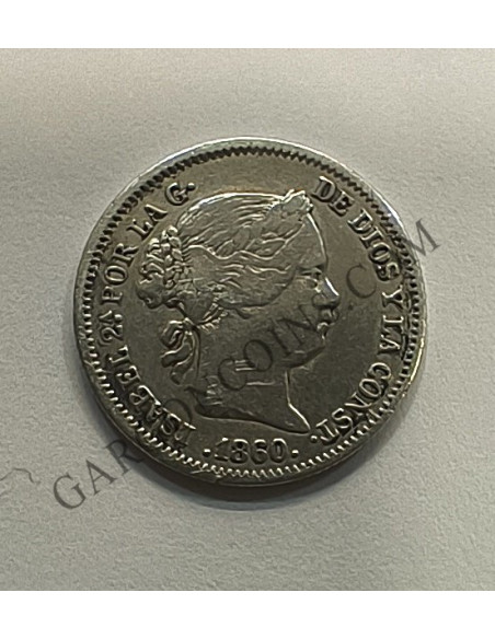 Isabel II  1 Real  1860   de Madrid MBC