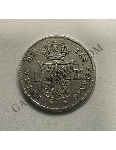 Isabel II  1 Real  1860   de Madrid MBC