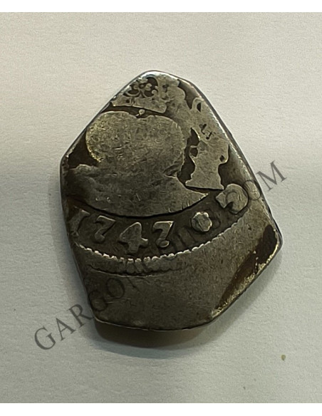 Fernando VI 2 Reales Guatemala macuquina. Rara sin agujero Fernando VI 2 Reales Guatemala macuquina. Rara sin agujero