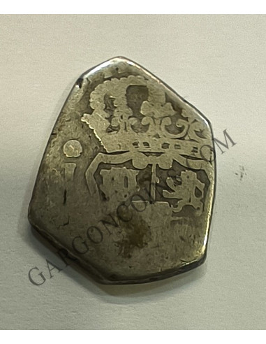 Fernando VI 2 Reales Guatemala macuquina. Rara sin agujero