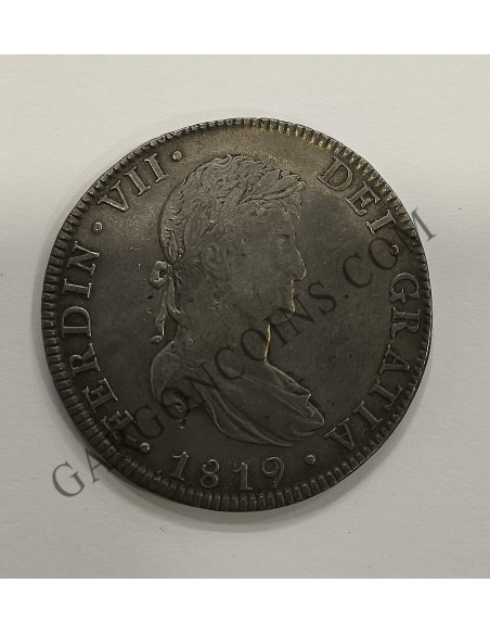 Fernando VII  8 Reales del 1819    ceca de Mexico y ensayadores JJ