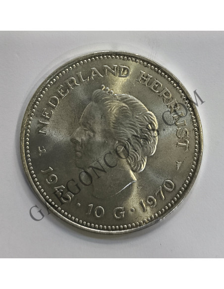 Holanda 10 Goulden 1970 25 años de la  Reina Juliana