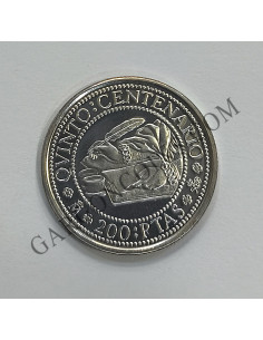 V centenario serie II del 1990 moneda de 200 pesetas en plata