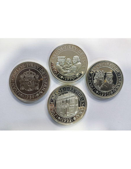 V Centenario 1989/92 4 monedas de 5000 pesetas FDC