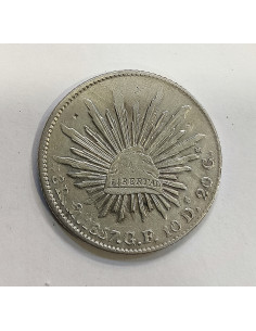 Mexico  8 Reales ceca Mº y ensayadores GF MBC  KM 377