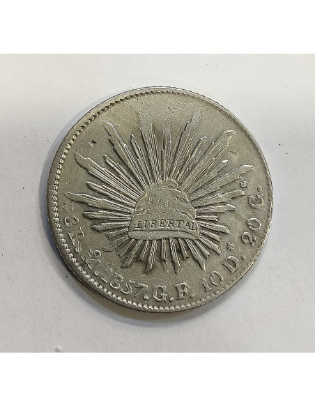 Mexico  8 Reales ceca Mº y ensayadores GF MBC  KM 377