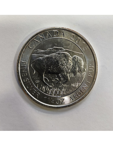 Canada 8 Dollars 2015 Bisonte 46.65 gr Plata pura