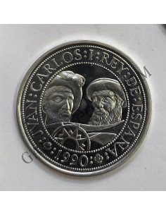 1000 pesetas en plata de la segunda serie del V Centenario del año 1990 FDC