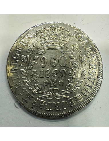 Brasil-Portugal Joannes VI 960 Reis del 1820 ceca de Rio de Janeiro  R 