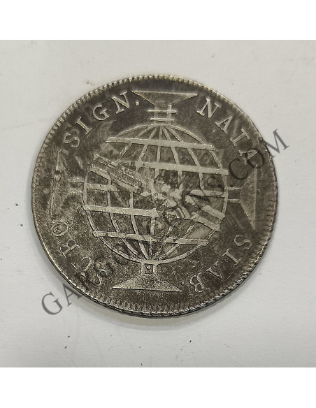 Brasil-Portugal Joannes VI 960 Reis del 1810 acuñada sobre 8 reales españoles