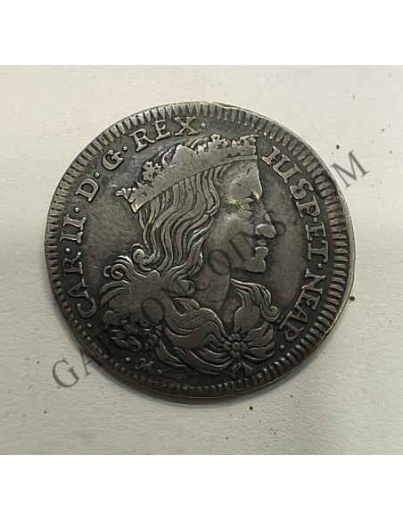 Carlos II  Reino de la Dos Sicilias. Ceca Nápoles 20 Grana (1 Tari)  ceca  del año 1696