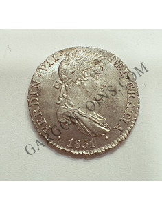 Fernando VII  1 Real 1831 ceca Sevilla JB  estado S/C
