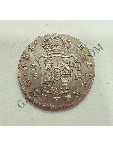 Fernando VII  1 Real 1831 ceca Sevilla JB  estado S/C