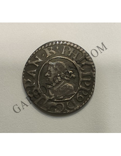 Felipe III  1/2 Croat (1/2 real) ceca de Barcelona del 1611 MBC+
