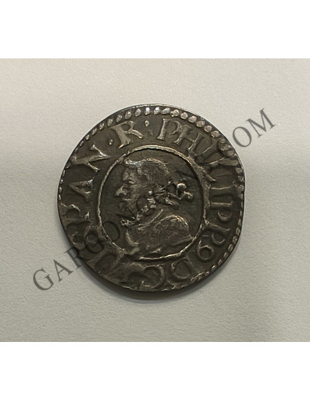 Felipe III  1/2 Croat (1/2 real) ceca de Barcelona del 1611 MBC+