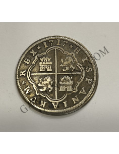  Felipe V 2 reales 1717 Ceca de Segovia MBC