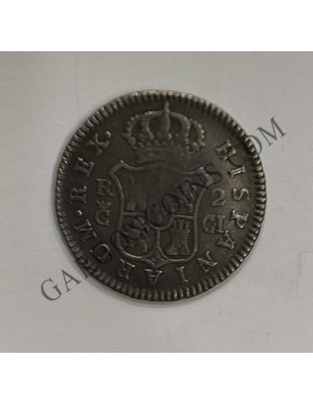 Fernando VII  2 Reales 1810 Cadiz C I  MBC