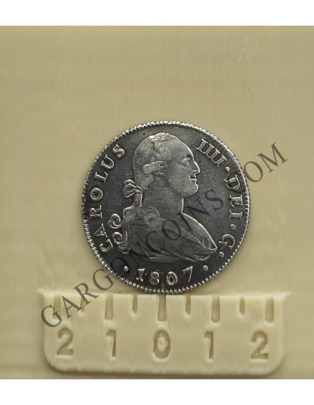Carlos IV 4 Reales 1807 Sevilla CN en EBC