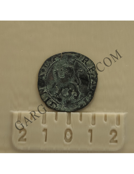 Reyes Católicos. 4 maravedies de Carlos I  ceca de Cuenca. 1469-1504