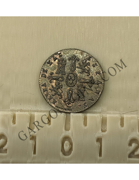 Isabel II 2 Maravedis Segovia 1846 S/C-