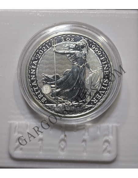 Gran Bretaña  2 Pounds 1 onza Troy Plata Pura Britania 2021