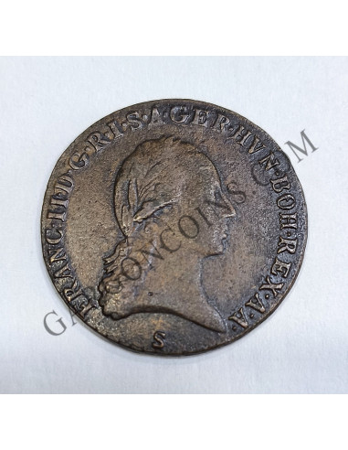 Austria Imperio Francisco II 3 Kreuzer del 1800 ceca Schmöllnitz (Eslovakia) 