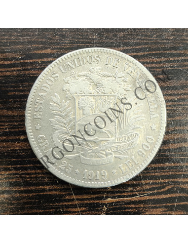 LOTE 1 - 5 monedas 5 Bolivares Plata de 0.900 y 25 gr