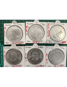 LOTE 2  6 * Monedas Filipinas 1 Piso de 26.45 gr de Plata de 0.900