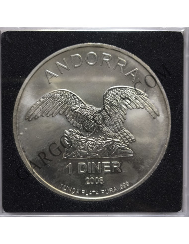 Andorra 2008 1 Diner una onza de platapura