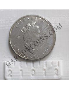 Canada 5 Dolares  1999   1 onza Plata pura Maple Leaf