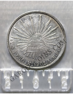 Mexico 1 Peso de  ceca Mexico y ensayadores A M sin circular 