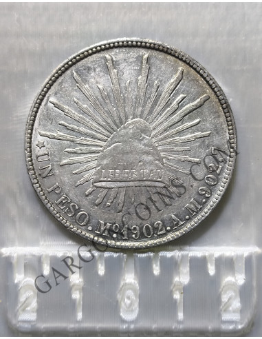 Mexico 1 Peso de  ceca Mexico y ensayadores A M sin circular 