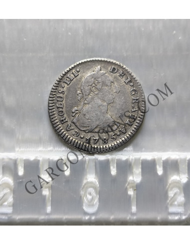 Carlos III 1 Real 1785 ceca de Lima EBC