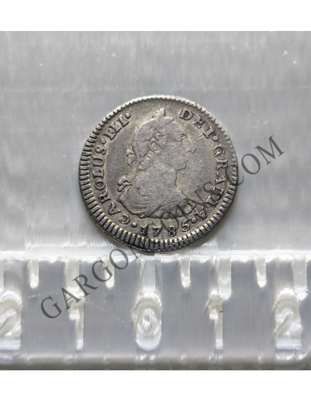 Carlos III 1 Real 1785 ceca de Lima EBC